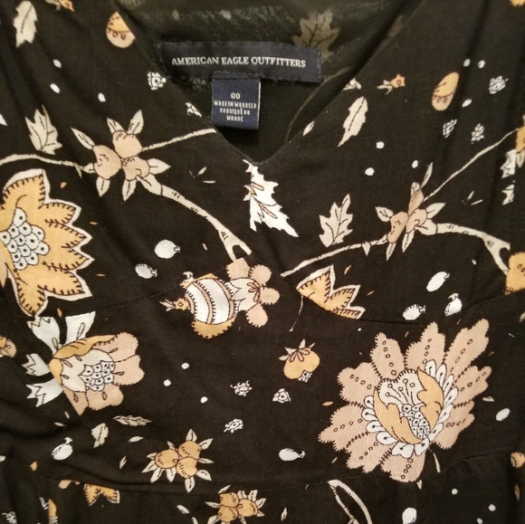 AE Floral Babydoll Mini Dress - EUC - 00 - Picture 5 of 5